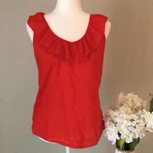 🌷 3/$20! ~Banana Republic orange ruffled top